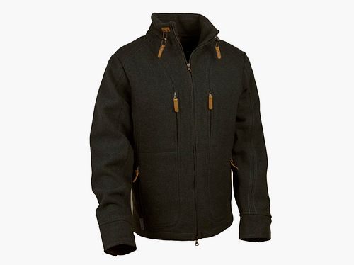 Soft wool jacket "Kragenhuber", black