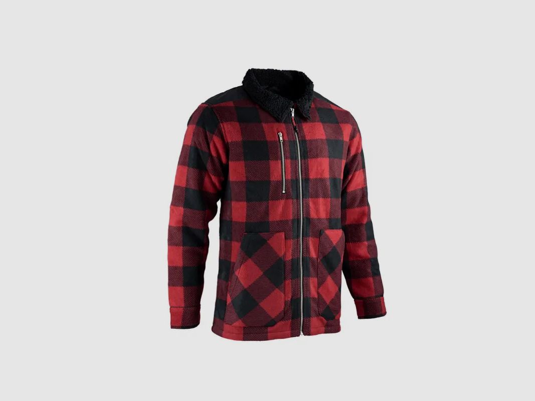 Rode Gewatteerde Fleece Overhemd voor Mannen LMA® - Lange Mouwen - 390 g/m², afbeelding 2 van 12