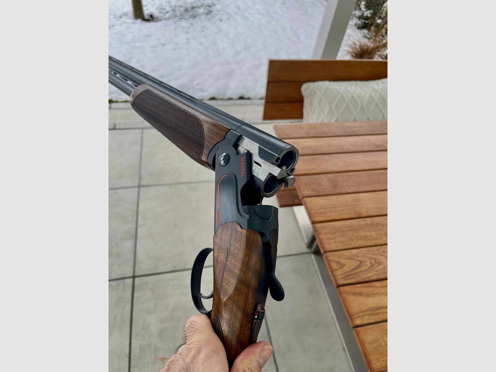 Beretta BDF 690 Competition Black Trap AS 12/70 LL:76cm Bockdoppelflinte Flinte