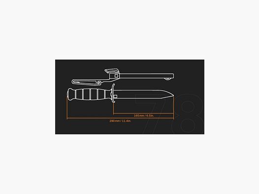 Coltello da combattimento GLOCK FM 78 Nero senza denti