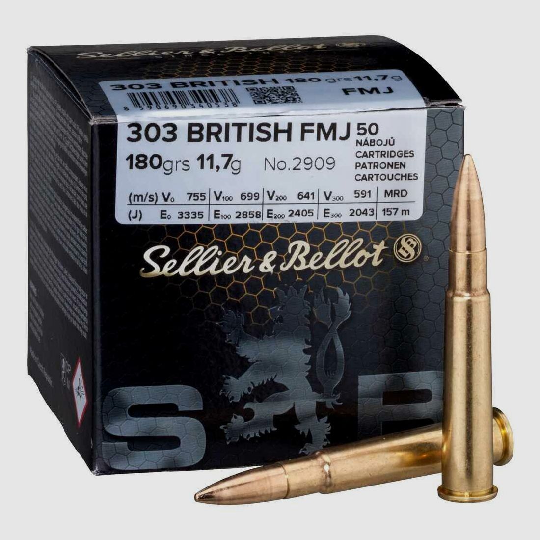Sellier & Bellot FMJ 180grs - 50uds