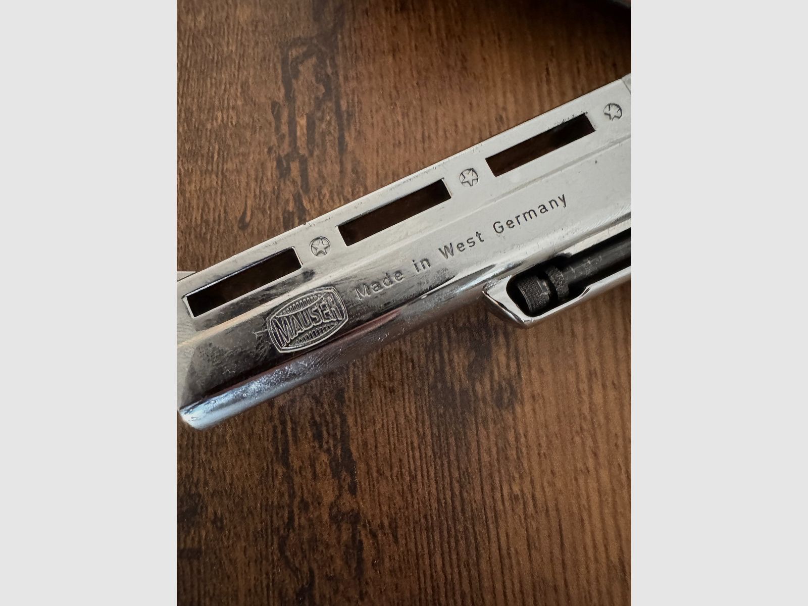 Mauser L100 9mm Chrom Rarytas! Z skórzanym dopasowanym kaburą