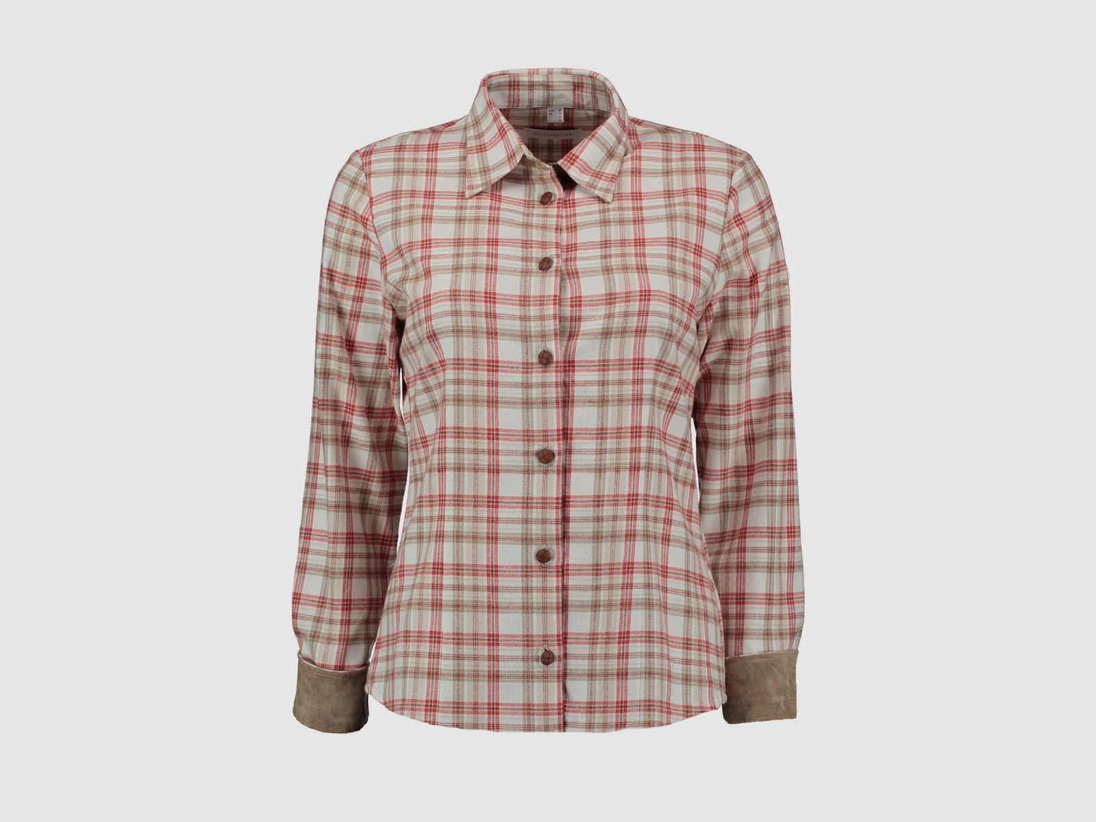Tom Collins Camicia da donna in flanella a quadri – arancione, immagine 1 di 2