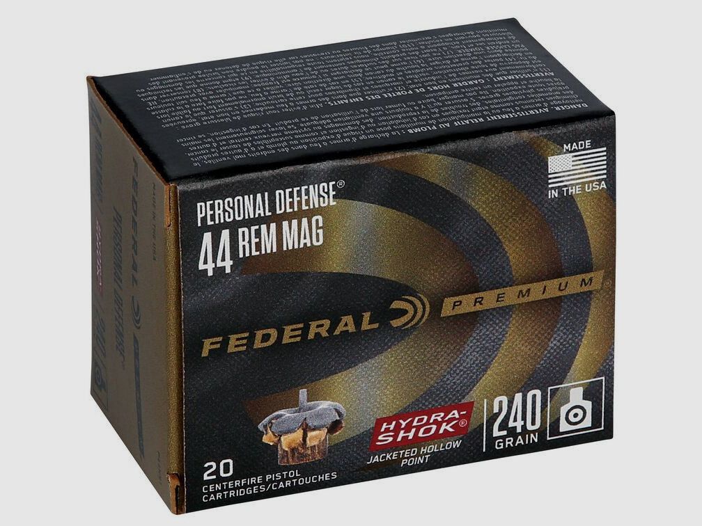 BALA FEDERAL Personal Defense Hydra-Shok - 44 Rem. Mag. - 240 grains - JHP, Bild 2 von 2