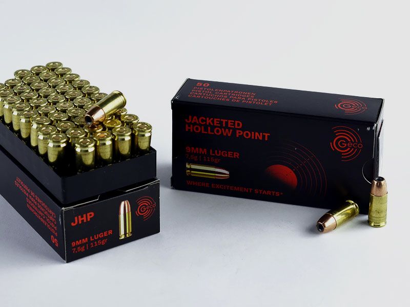 GECO 9 mm Luger, hollow point 115 grs 1 opakowanie (50 strzałów po 0,438 €*)