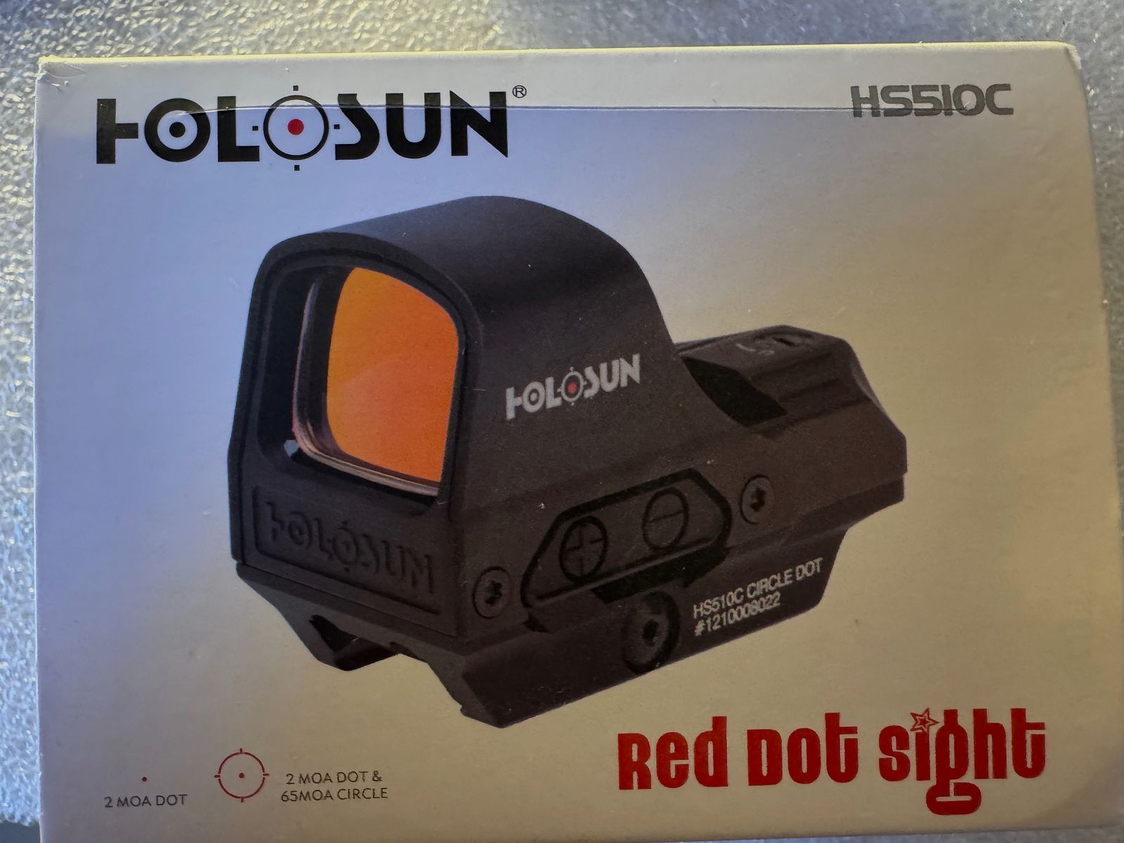 Holosun HS510C Red Dot – Originalverpackung & Zubehör