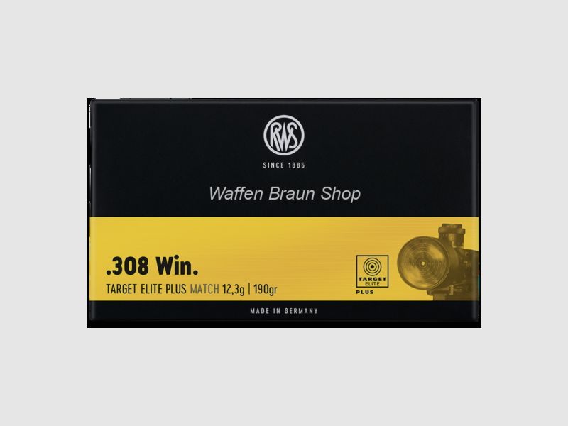 RWS TARGET ELITE PLUS .308 Win. 12,3g, 20 Stück