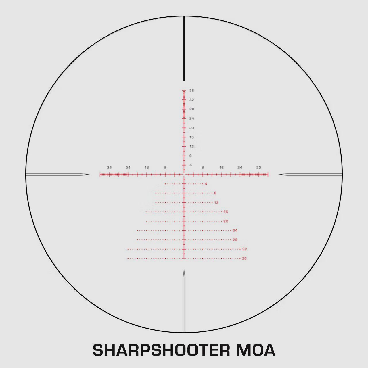 Swampfox Kentucky Long 5-30x56 FFP Präzisionszielfernrohr - Sharpshooter MOA-Leuchtabsehen