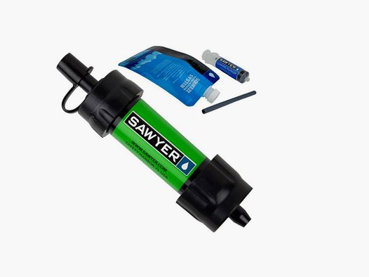 High-performance portable water filter Sawyer Mini SP101 green
