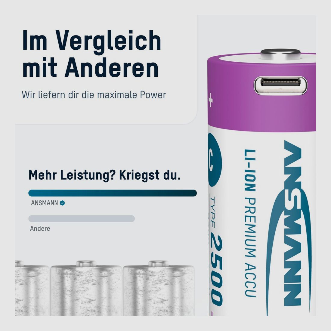 Batterie Ansmann Ansmann Li-Ion 1,5 V C-Cell type 2500 – 2 pièces, image 7 sur 7