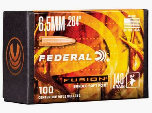 Federal Fusion Bullets 6.5 mm/.264 – 140 Grain Item No. 306FB264F2