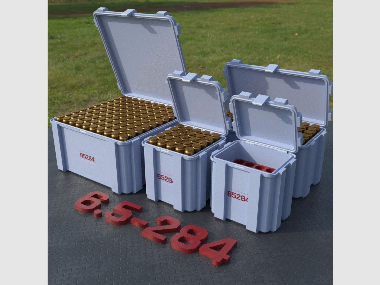 Filamelt Munitionsbox / 6.5-284 Norma / ‘Klappdeckel’ / Patronenbox, Ammo Box, Bild 3 von 8