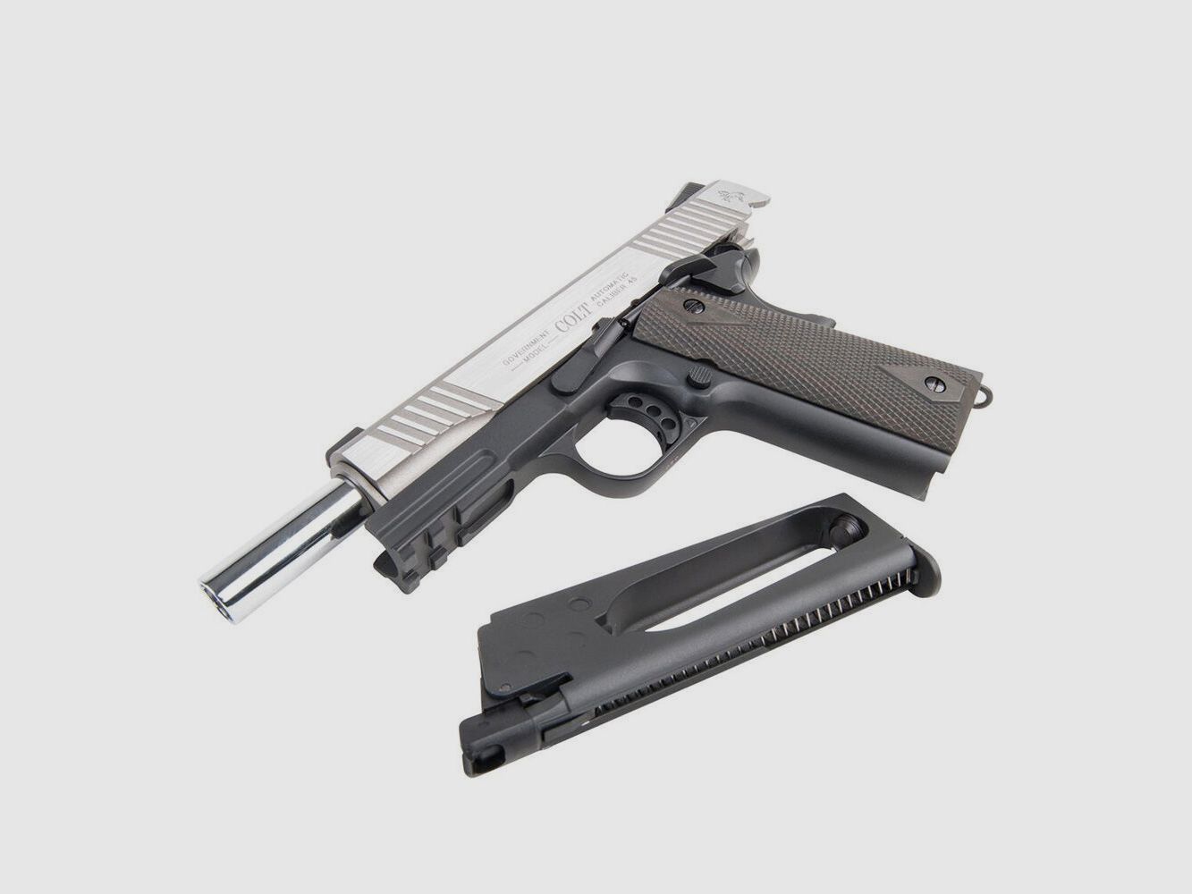 KWC Colt 1911 Rail Gun Airsoft CO2 GBB Pistole ab18 - BiColor