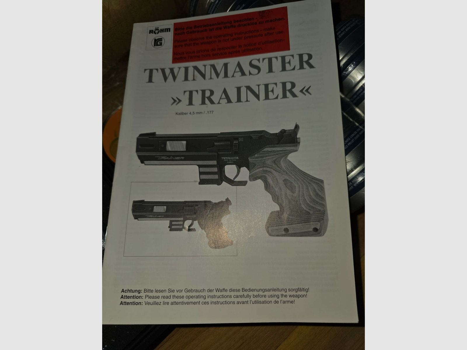 Twinmaster Traine mit Holz Schaft 4,5mm und viel Zubehör  VB Preis 