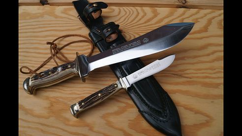 Puma Waidbesteck: Nicker&Waidblatt legendäre Messer aus Solingen / Germany legendary blades