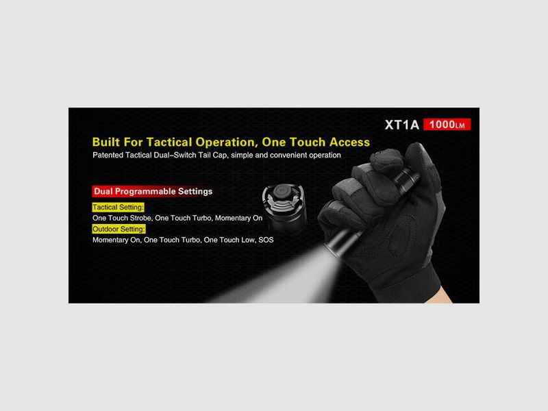 LED flashlight XT1A, 1,000 lumens (including battery), image 4 of 12