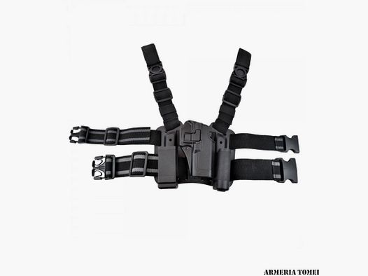 Oberschenkelholster für Glock 17/19 schwarz
