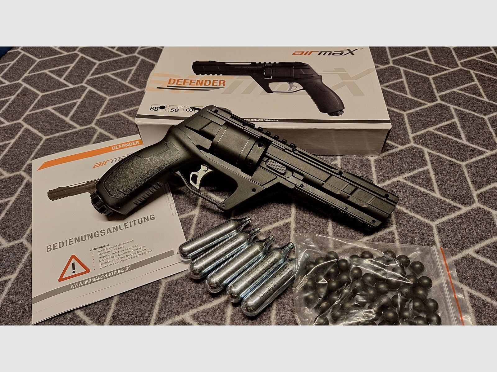 AirmaX Defender Co2-Revolver cal .50 Defense