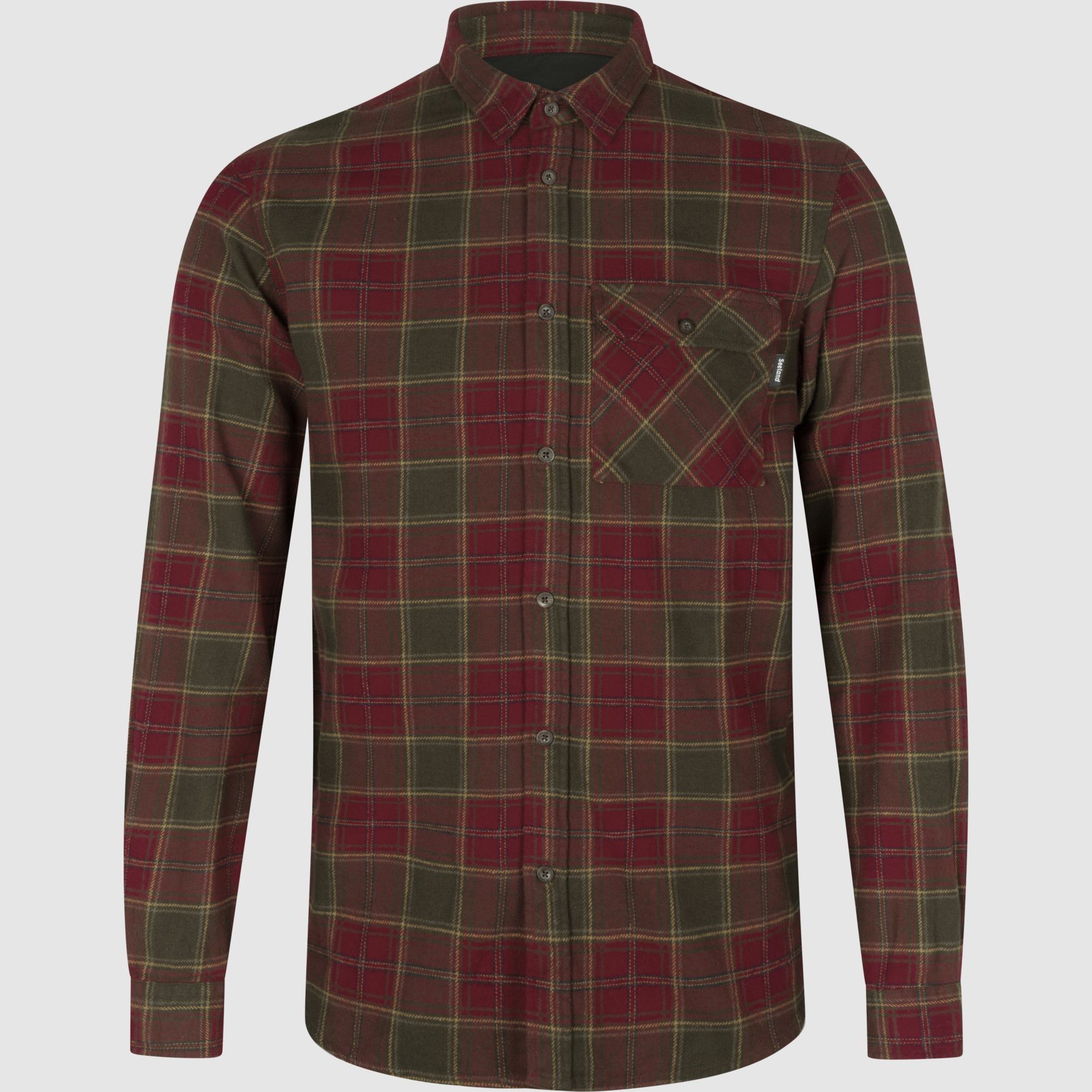 Seeland Glen Flannel Shirt Men Red Forest Check XL