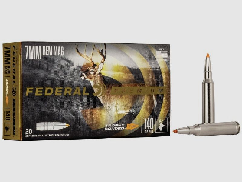 FED P7RTT2 PREMIUM AMMO 7MM REM MAG 140GR TROPHY BONDED TIP