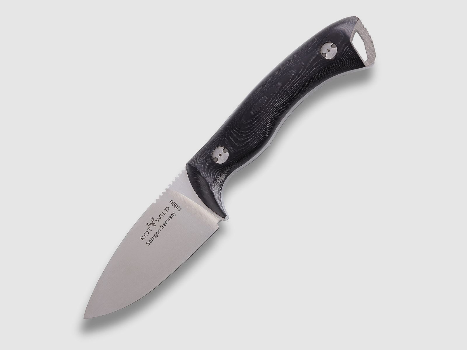 ROTWILD Hunting Knife "Milan" Micarta Black