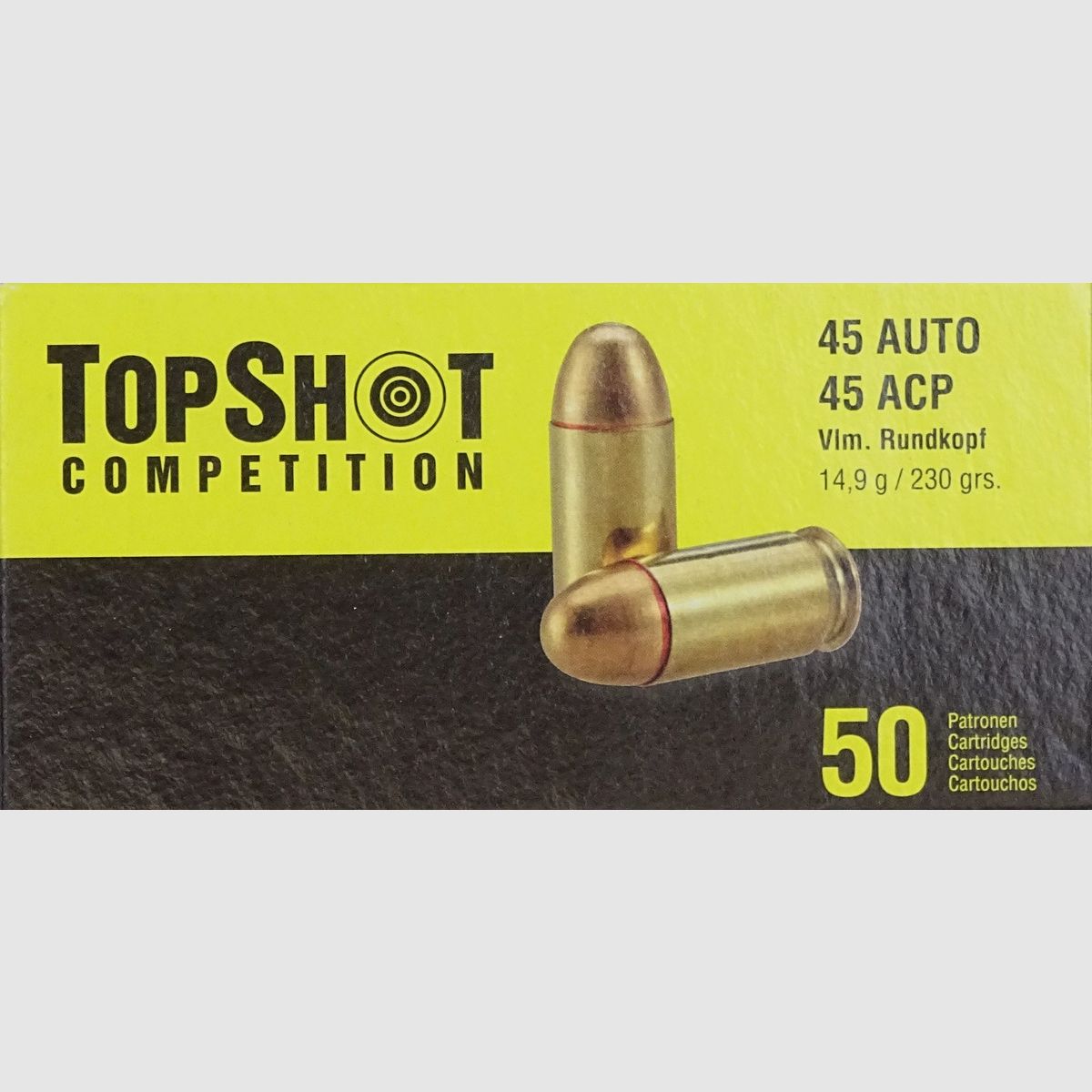 TopShot .45Auto Vollmantel Rundkopf 230grs - 50 Schuss