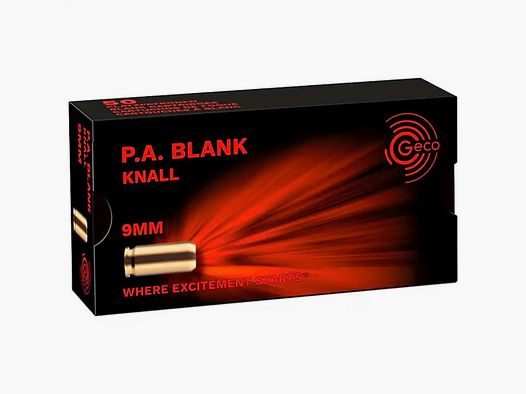Geco naboje hukowe - naboje hukowe 9mm P.A.K. 50 sztuk