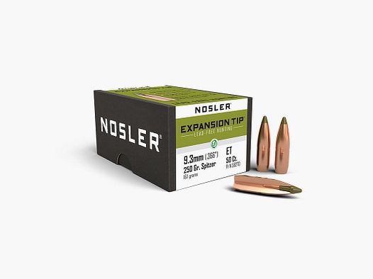 PALLE – NOSLER – EXPANSION TIP 9.3mm Caliber (.366″) Spitzer 250gr (16.2 grams) (50pz) -59270