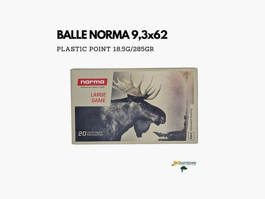 BALLE NORMA 9,3x62 PLASTIC POINT 285GR