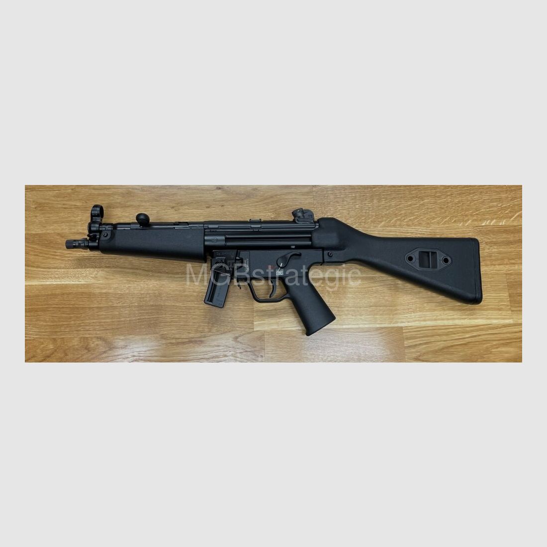 Heckler & Koch SP5 mit Festschaft - halbautom. Büchse 9mmLuger zivile Ausführung der Heckler & Koch MP5 - H&K SP 5 HK SP5 - optional mit Acheron AG SMG E1 Schalldämpfer