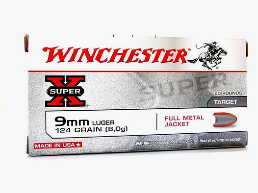 Winchester 9mm Luger 8.0g/124gr