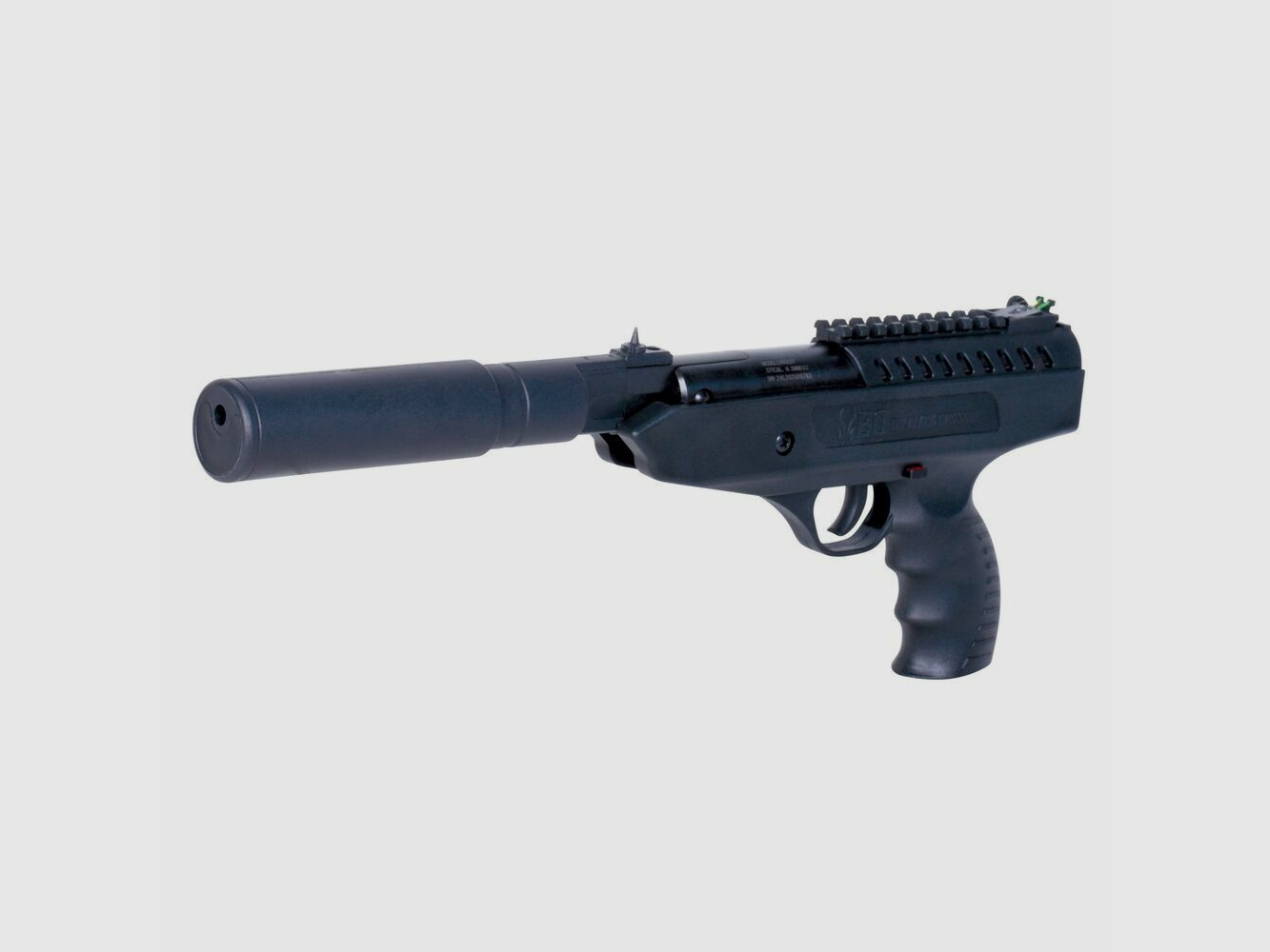 BO Langley Silencer Black 4.5mm - Air Pressure Spring Break Barrel