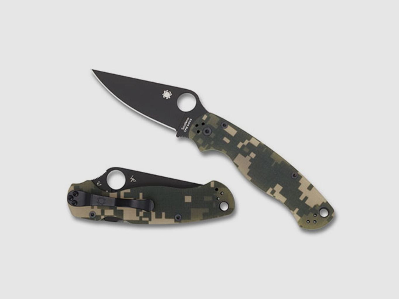 Spyderco Para Military 2 mes G-10 CAMO Zwart, afbeelding 2 van 3