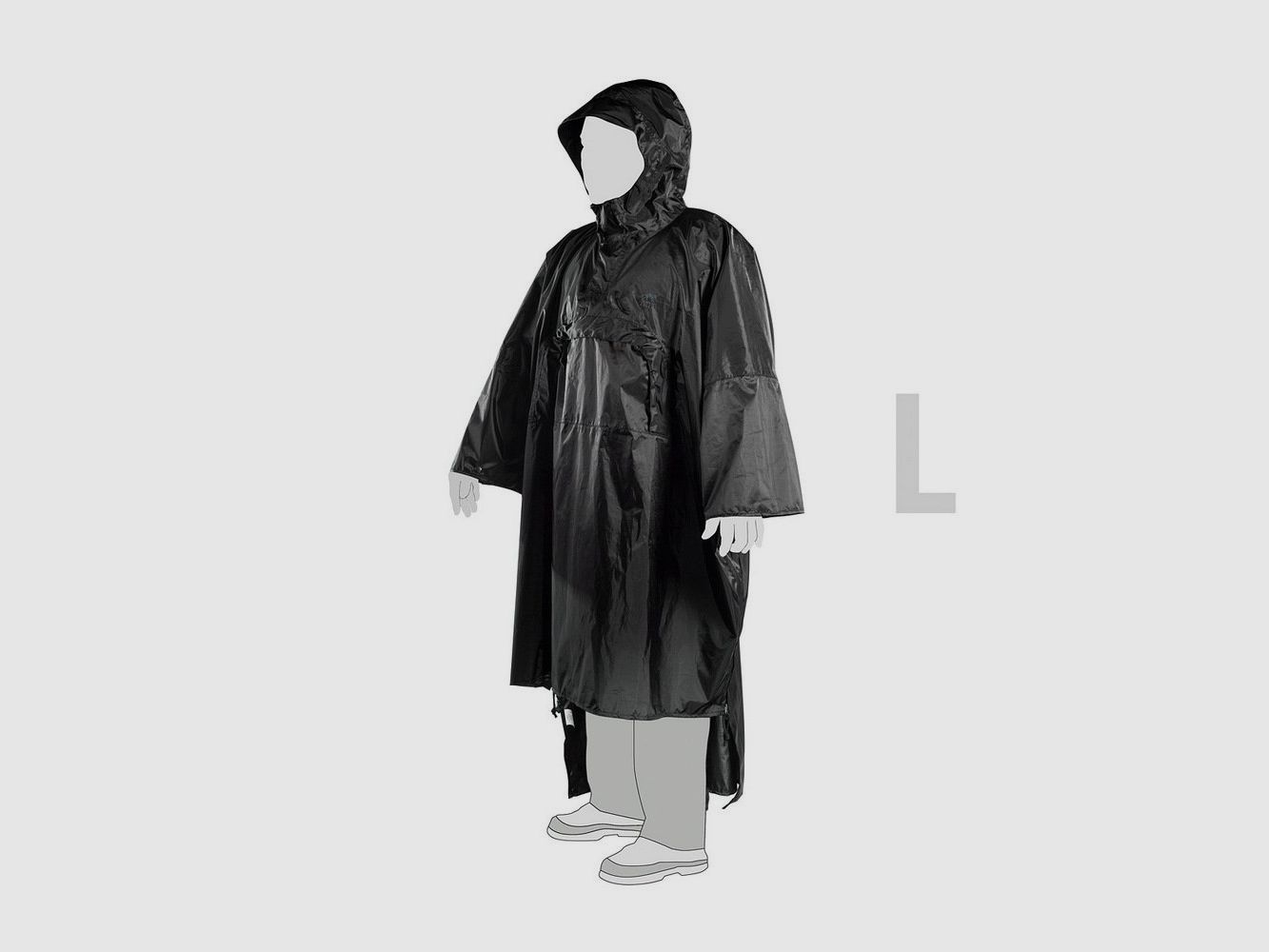 Tasmanian Tiger Tac Poncho Schwarz S