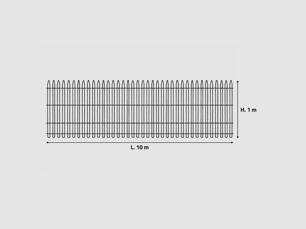 Zäun aus PEFC-zertifiziertem Kastanienholz - 10m x 1m - Abstand 6-7 cm, Bild 7 von 9