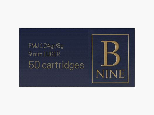 9x19 B-Nine FMJ 124gr/8g