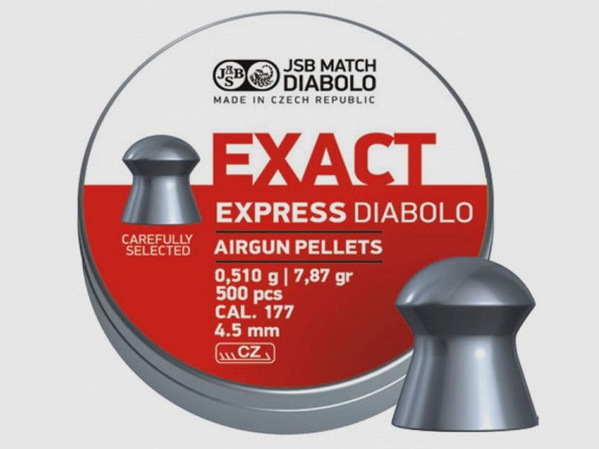 Doos van 500 JSB Diabolo Exact Express - Kal. 4,5