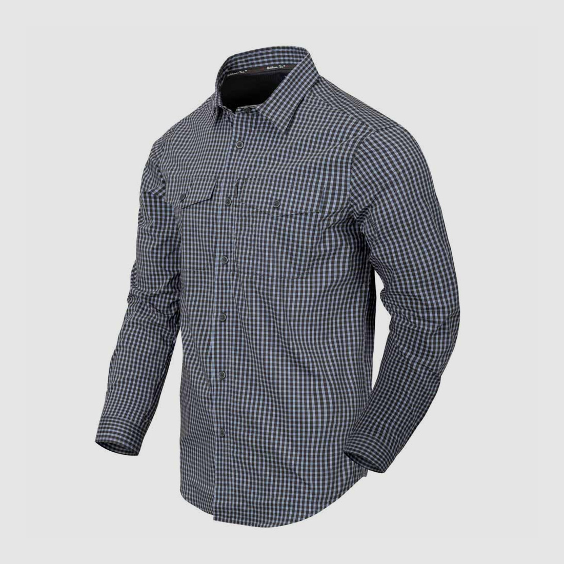 HELIKON-TEX COVERT CONCEALED CARRY SHIRT PHANTOM GREY CHECKERED