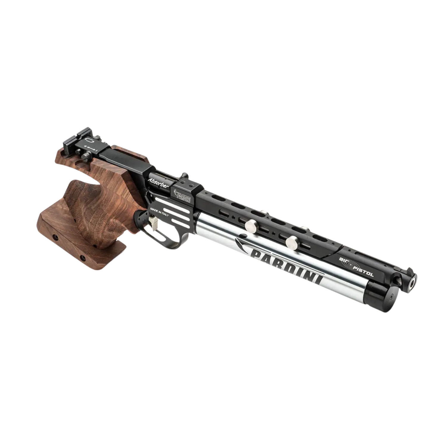 Pardini K12 Absorber Wsparcie Pistolet Pneumatyczny Kaliber 4,5mm Całkowicie Czarny Rozmiar M