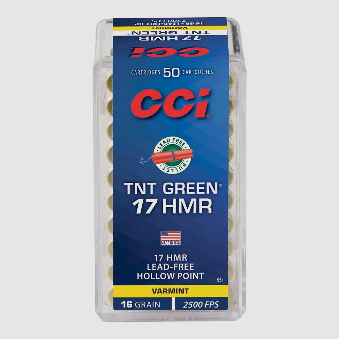 CCI .17HMR TNT Green HP 16grs. - 1,0g