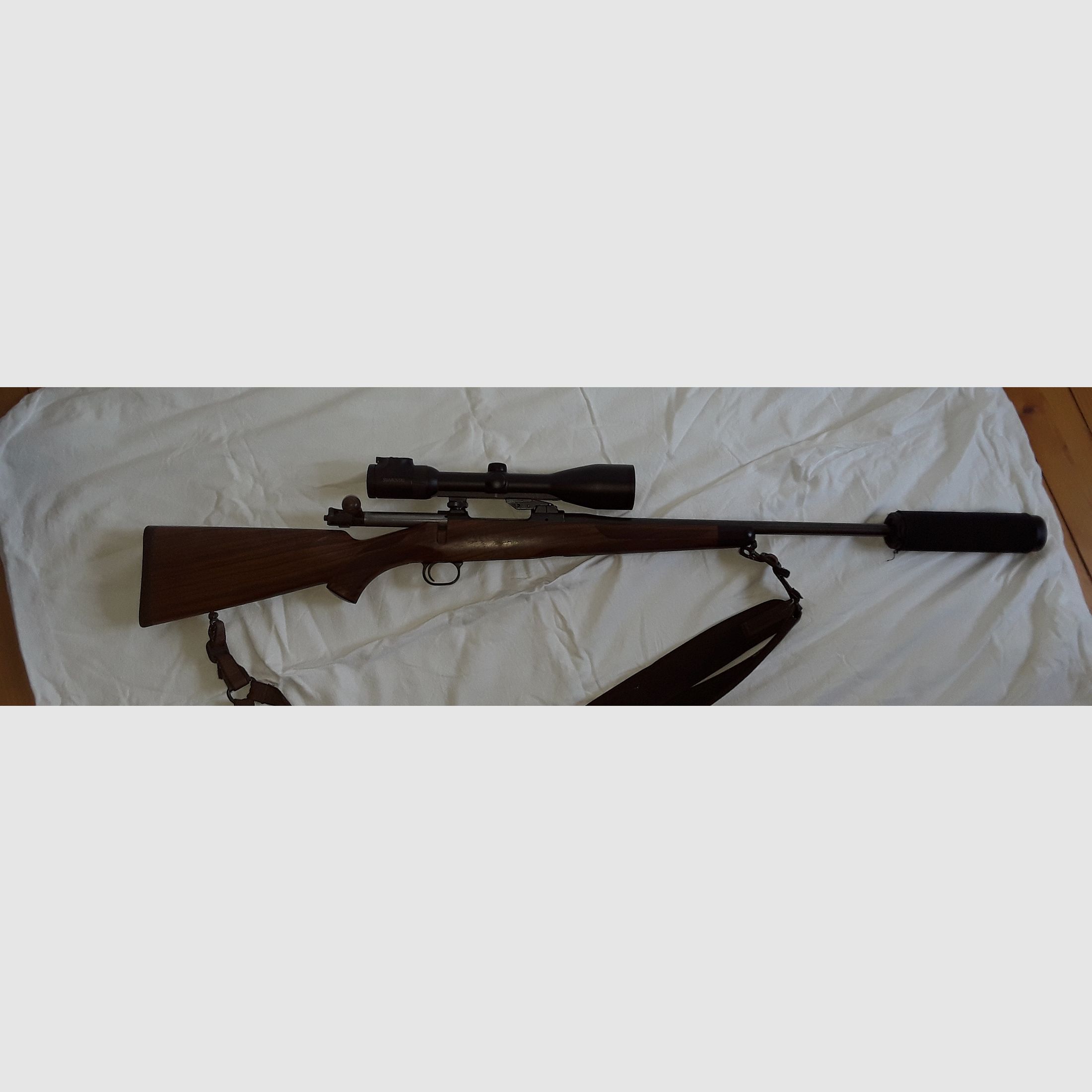 Mauser M 12 caliber .308 win, silencer, Swarovski hunting scope, Zeiss driven hunt scope