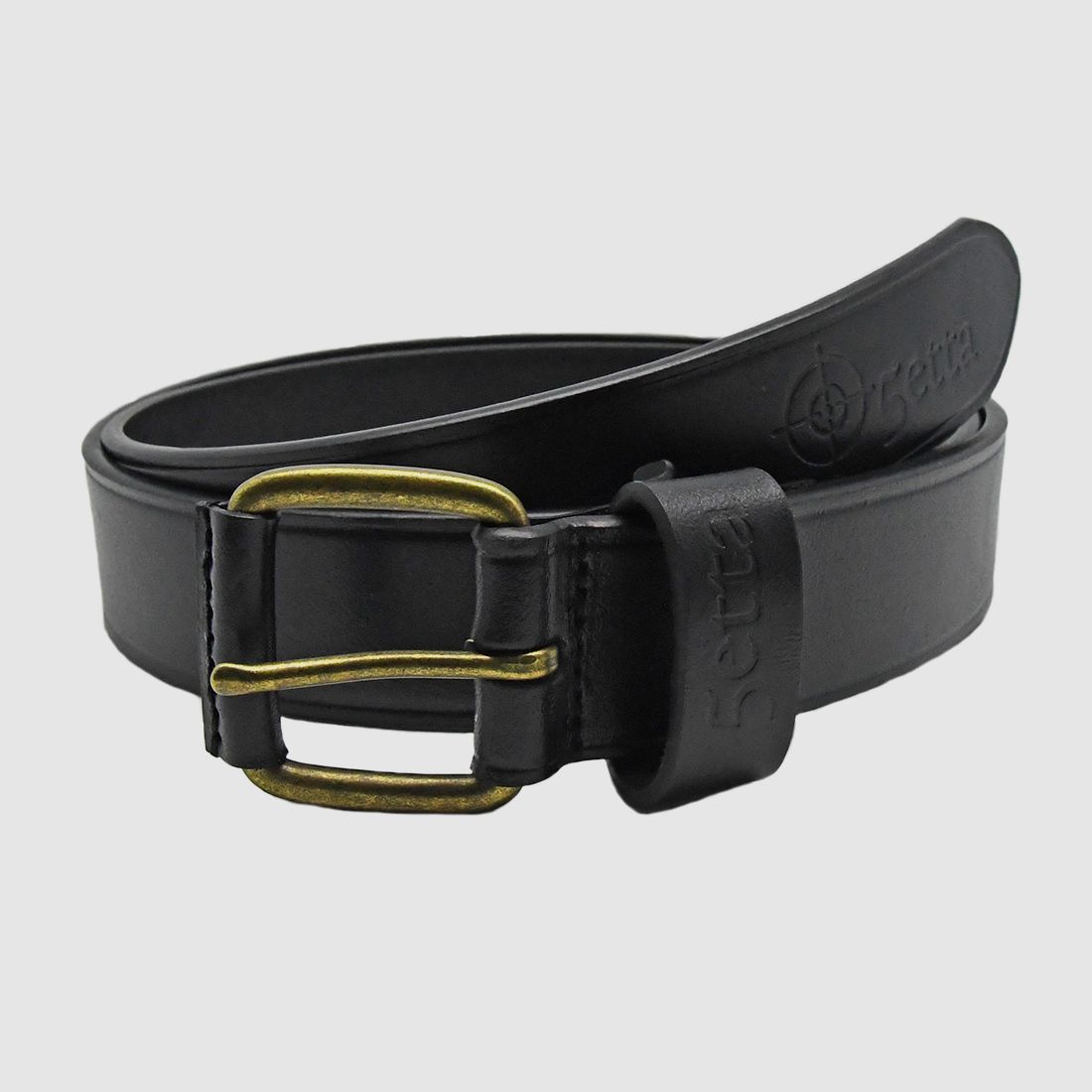 5etta Ledergürtel Schwarz 35 mm - 85cm