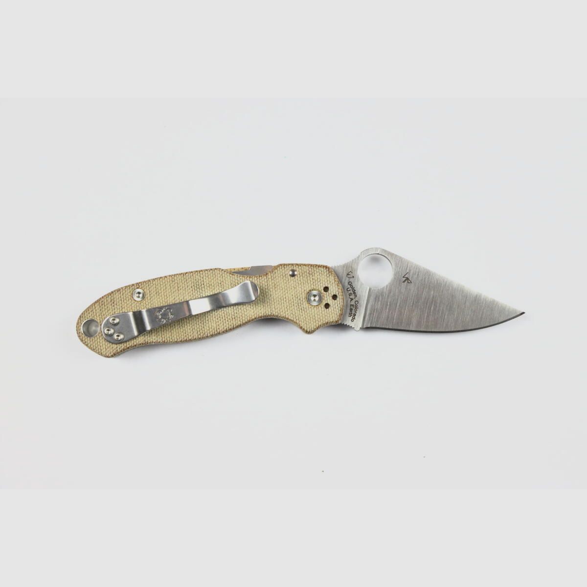 Spyderco Para 3 CPM Cru-Wear Brown Canvas Micarta, Bild 3 von 5