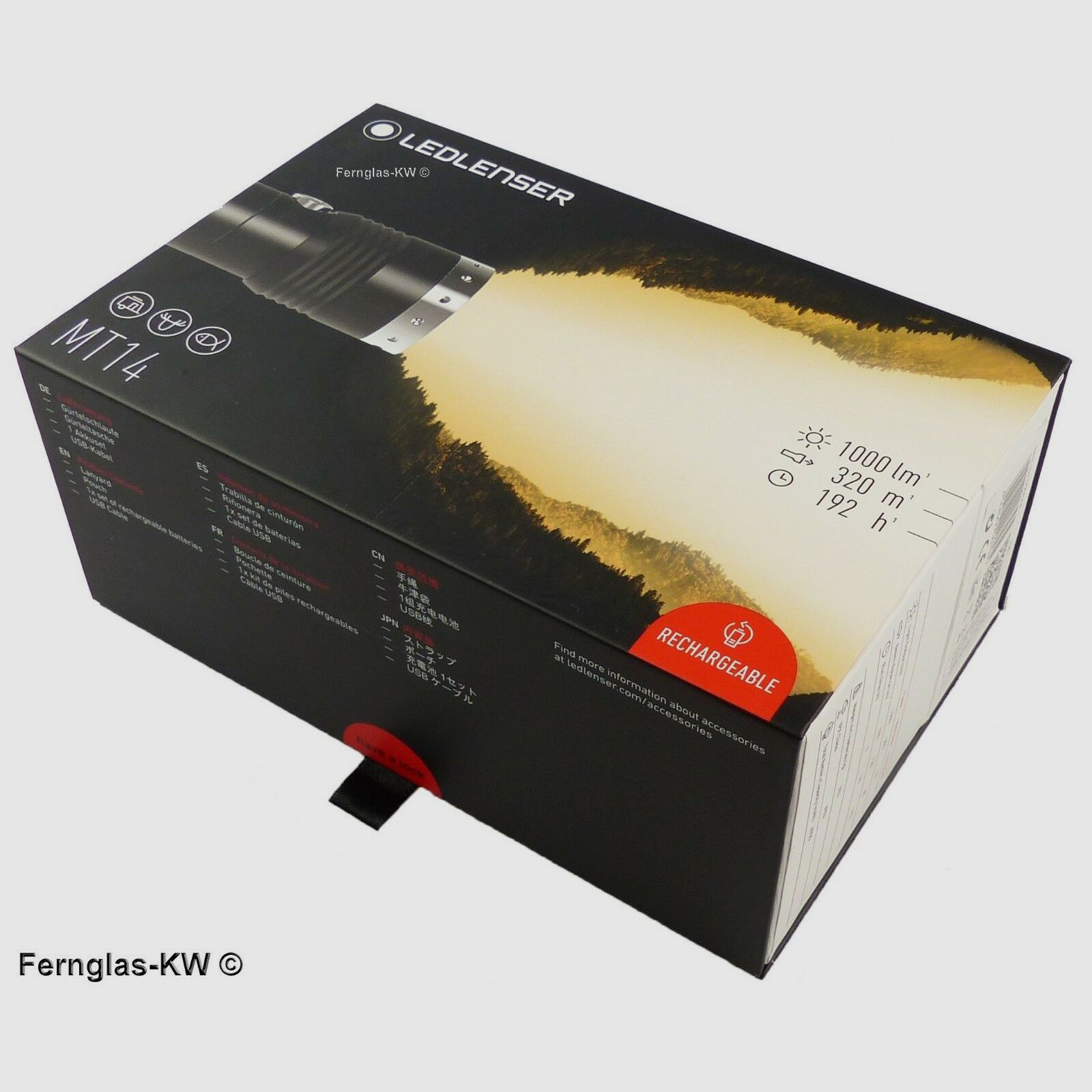 Ledlenser 500844 Geschenk Box LED Akku Taschenlampe MT14 Leuchtkraft 1000 Lumen