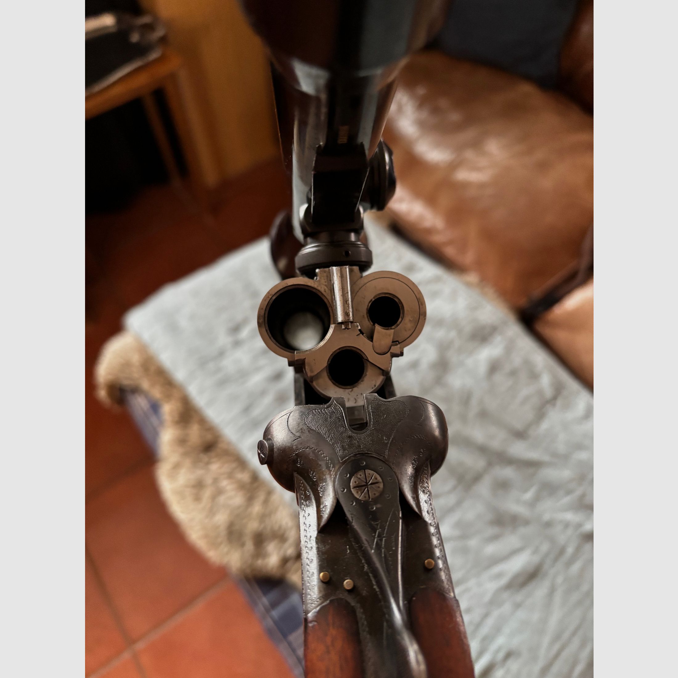 Merkel Drilling mit moderner ZF-Montage und LL-EL im Rehwildkaliber