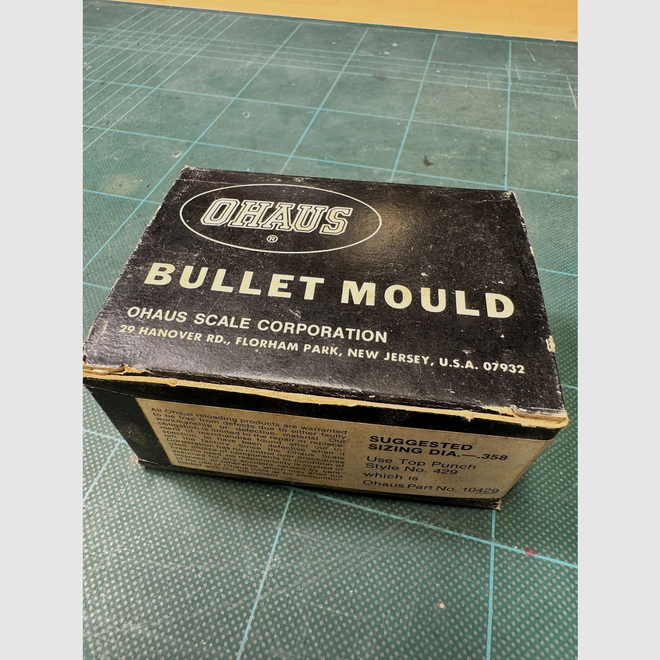 Dual Giesskokille OHAUS Bullet Mould caliber 357/ 38 168gr. Nr.38168K