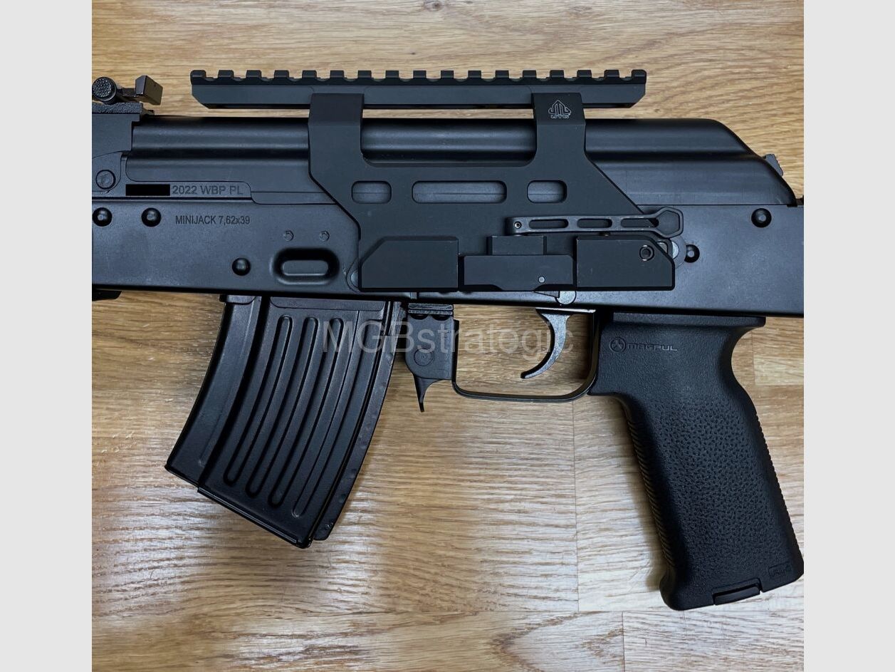 sportivement autorisé ! WBP Mini Jack Sport - carabine semi-automatique 7,62x39 25,9 cm de canon - avec crosse rétractable ! Qualité fabriquée en Pologne - nouveauté ! - Système AKM AK47 AK74 Mini Jack