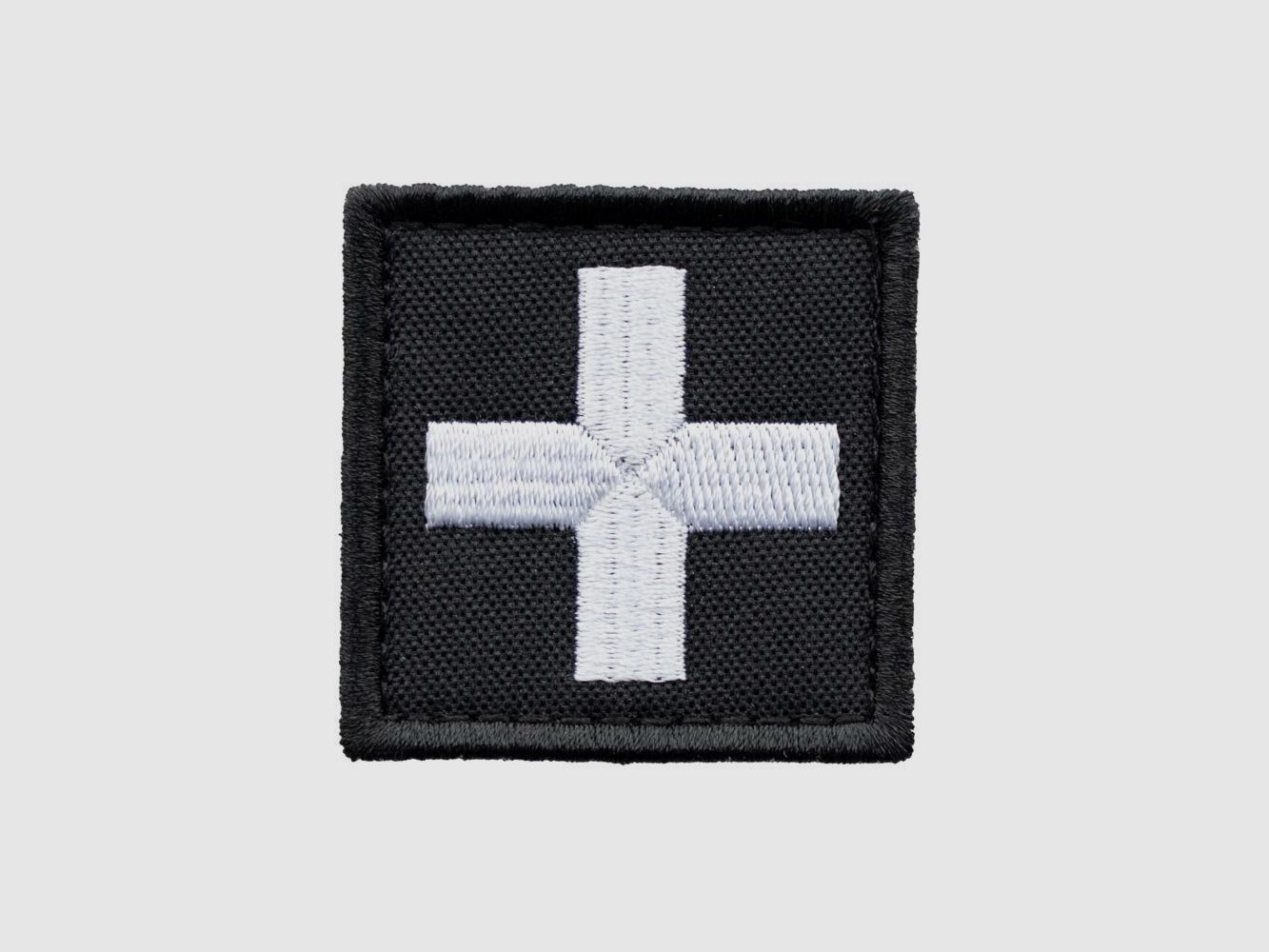 Medic Cross Stoff Patch Schwarz - Weiß