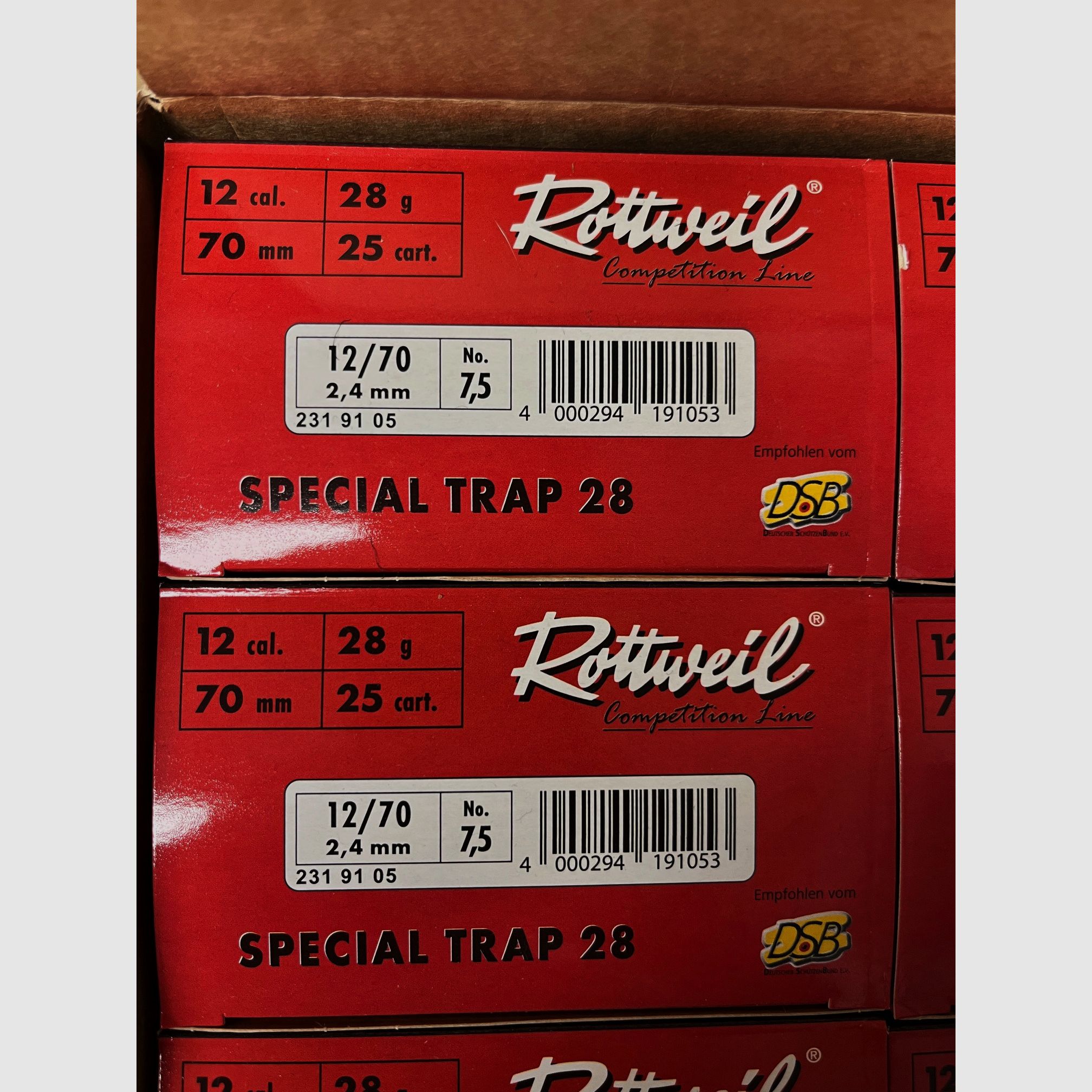 1000 shots Rottweil Special Trap 28 12/70 28g sports shot pickup in Lauf near Nuremberg