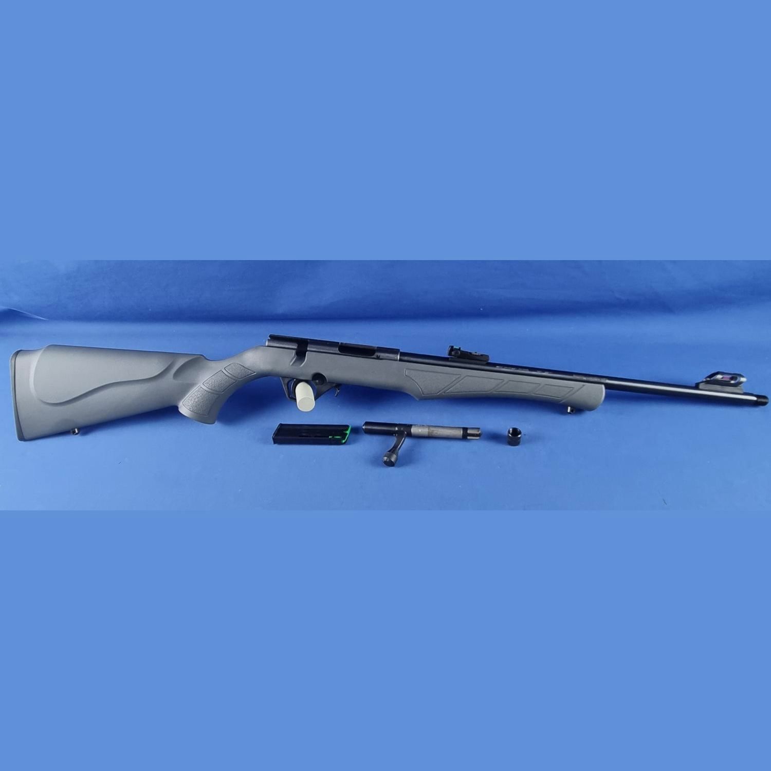 Rossi KK-Repetierbüchse 8122 mit Mündungsgewinde 1/2×20 LL:18″ Kal..22 lfb. grau, Bild 2 von 3